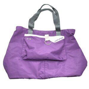 Under Armour Womens Tote Shoulder Bag Zip Closure Purple